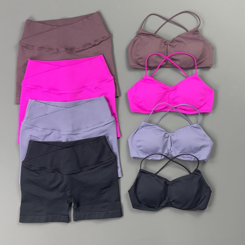 Aquatic Sports Bra - 2피스 여성용 스포츠 세트 얇은 스트랩