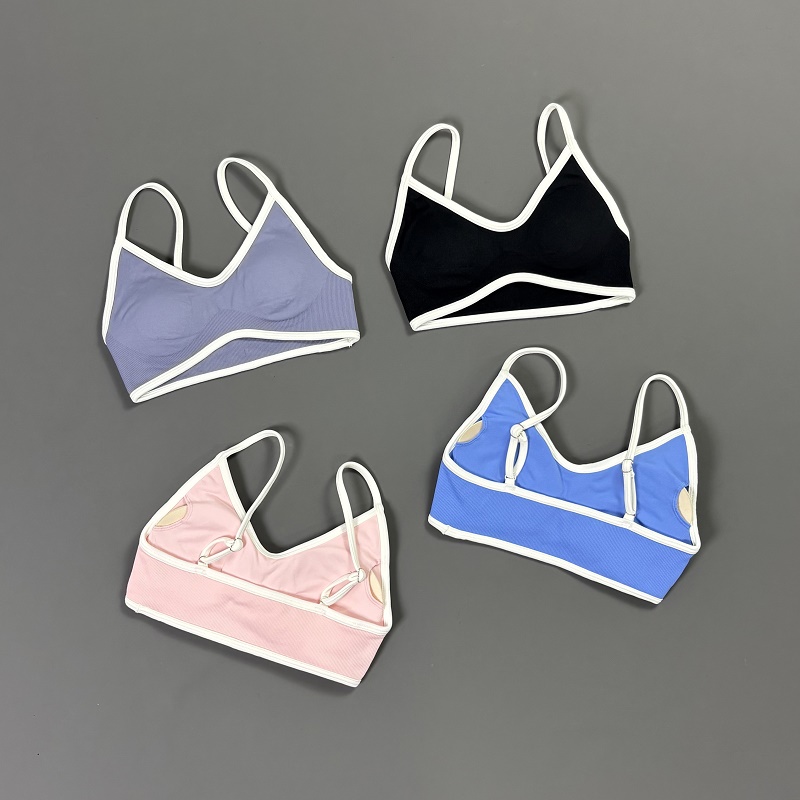 여성용 콘트라스트라인 요가 브라 V넥 화이트 엣지 얇은 - Aquatic Sports Bra 리뷰 및 가격