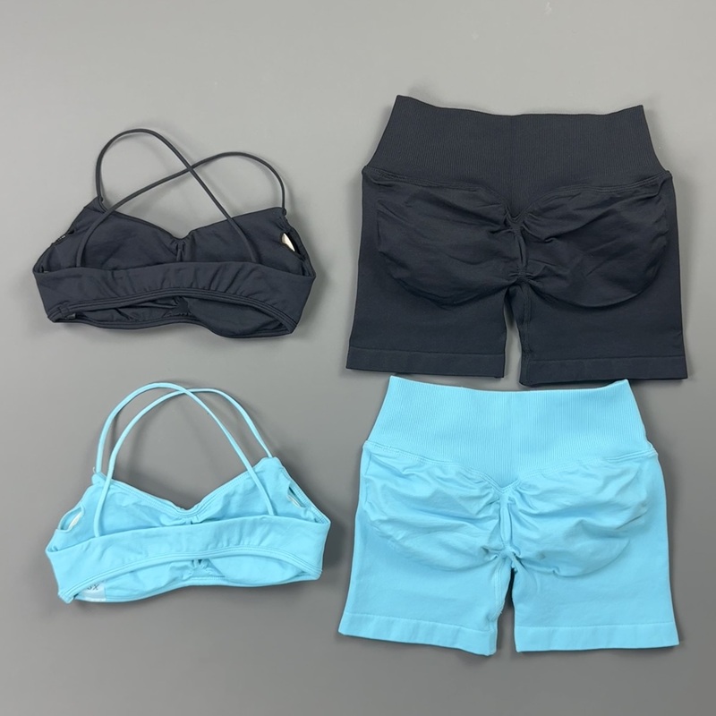 2피스 여성용 스포츠 세트 얇은 스트랩 버스트 게더 스 - Aquatic Sports Bra 리뷰 및 가격